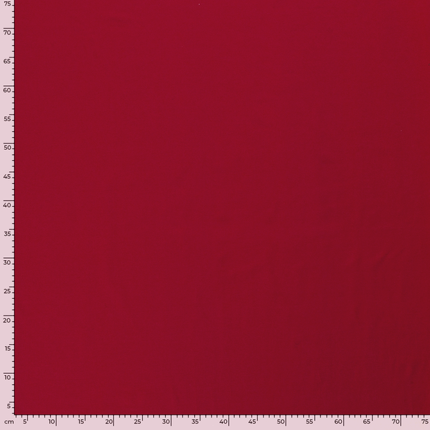 Jersey de Coton GOTS tissu Unicolore Rouge