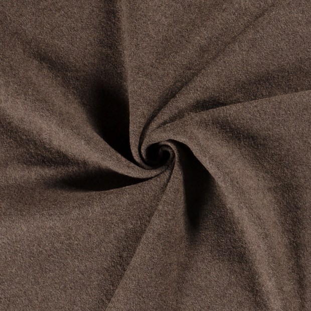 Wool Boucle fabric Dark Brown 