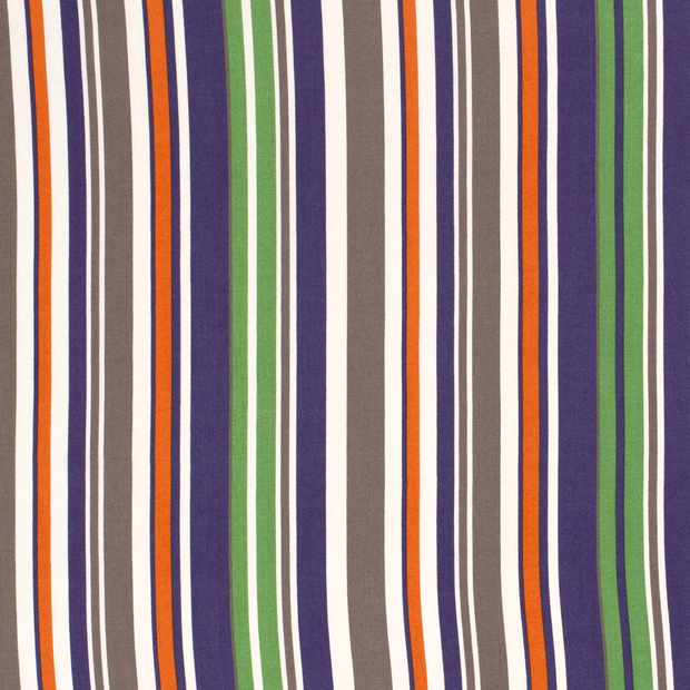Viscose Poplin fabric Stripes Orange
