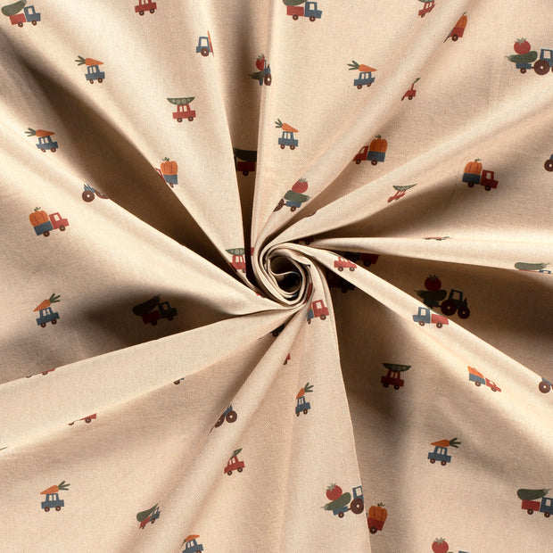 Panama fabric Nude printed 