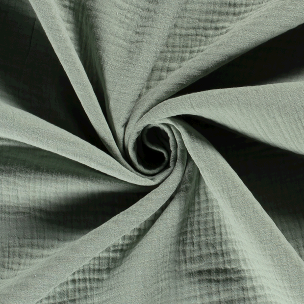 Muslin Triple Layer fabric Unicolour Dark Mint