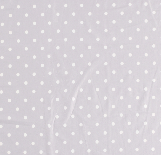 Cotton Jersey fabric Dots Light Grey