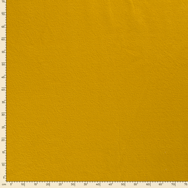 Polaire de Coton tissu Unicolore Ocre