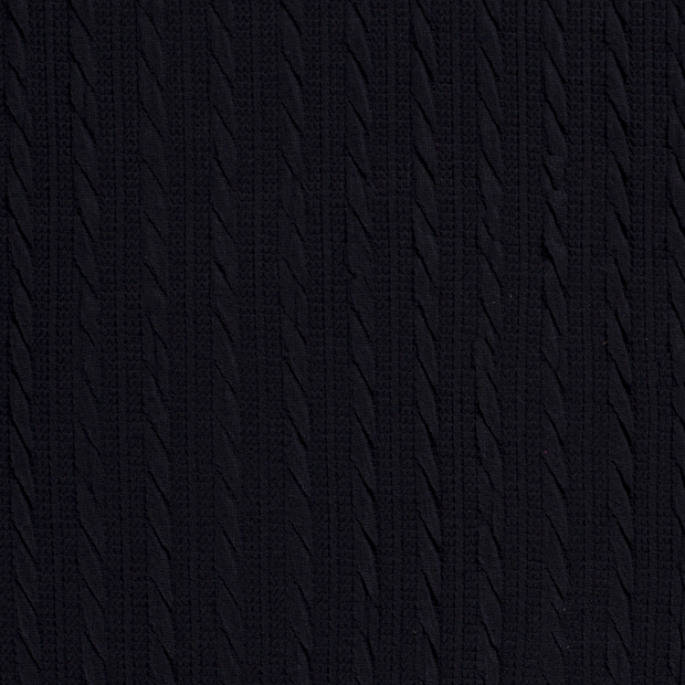 Heavy Knit fabric Cable Navy