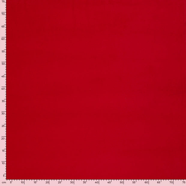 Microfleece fabric Unicolour Red