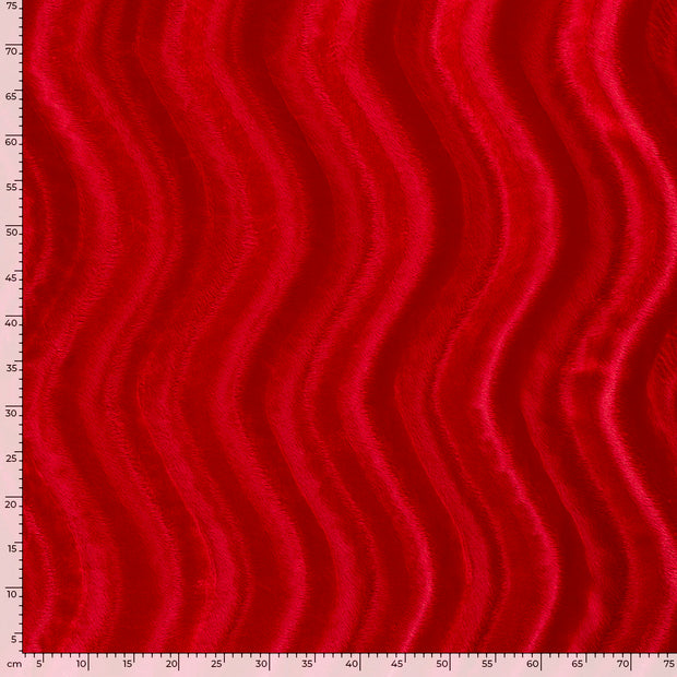 Velours tissu Unicolore Rouge