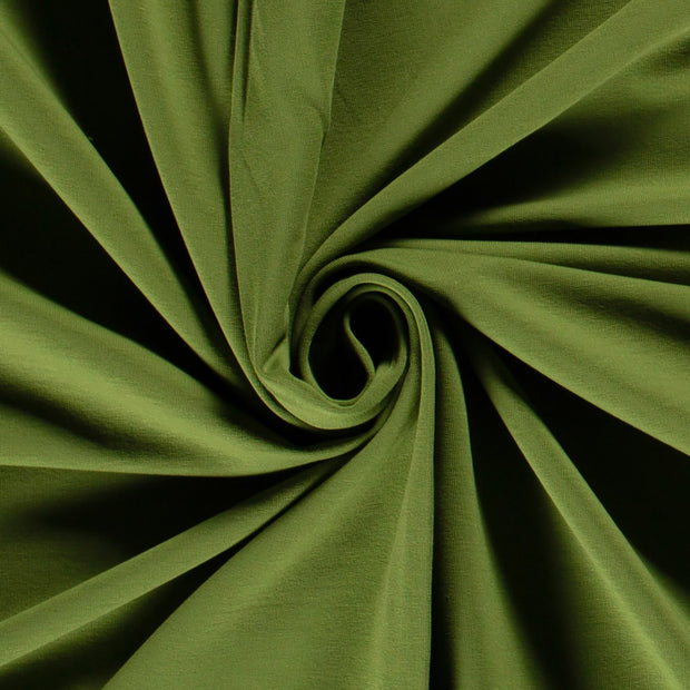 French Terry fabric Unicolour Forest Green