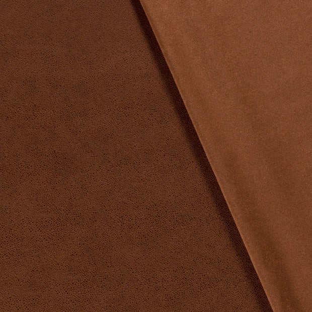 Suede leather fabric Unicolour foiled 