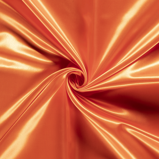 Satin tissu Unicolore Orange