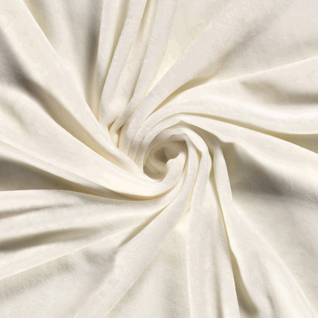 Velvet fabric Unicolour Off White