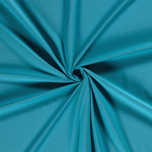 Jersey de Coton tissu Turquoise 