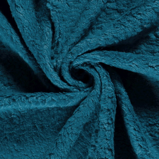 Teddy fabric Unicolour Petrol