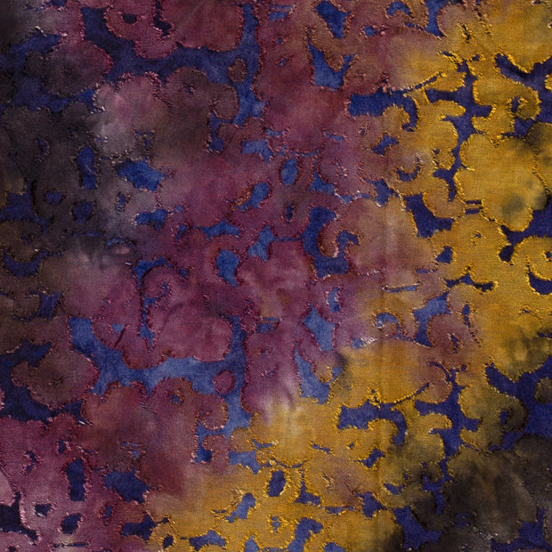 Burnout Jacquard fabric Tie Dye Purple