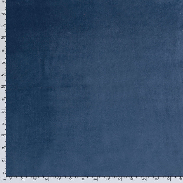 Nicky velours fabrik Uni Stahlblau