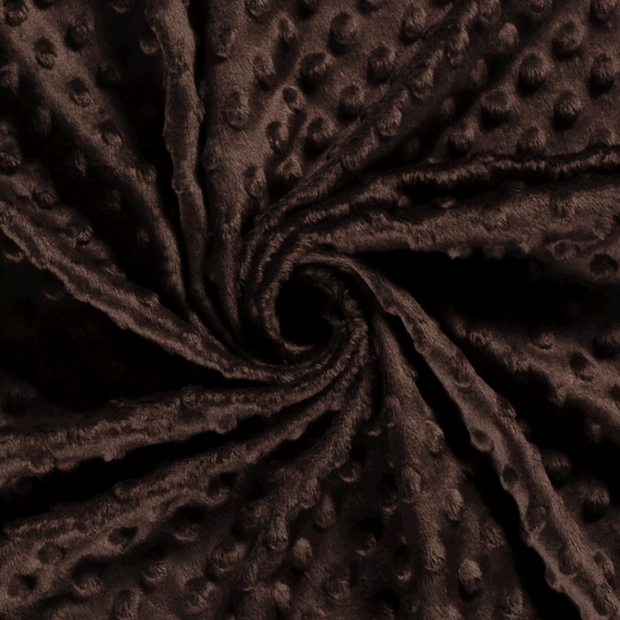 Minky fabric Unicolour Dark Brown