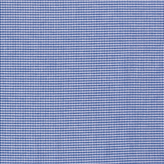 Cotton Poplin Yarn Dyed fabric Checks Cobalt