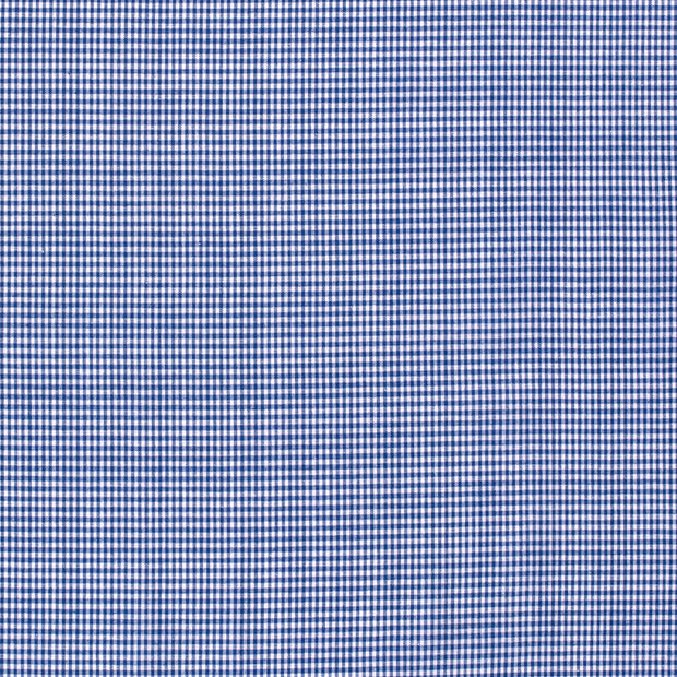 Cotton Poplin Yarn Dyed fabric Checks Cobalt