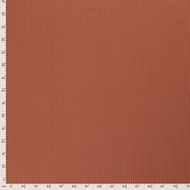 Rib Jersey fabrik Uni Rotes Holz