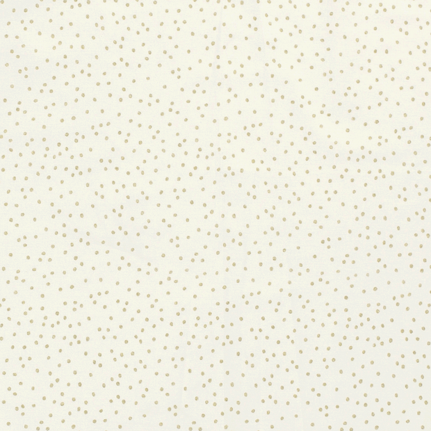 Cotton Poplin fabric Christmas dots Off White