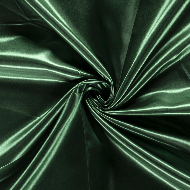 Satin tissu Unicolore Vert foncé