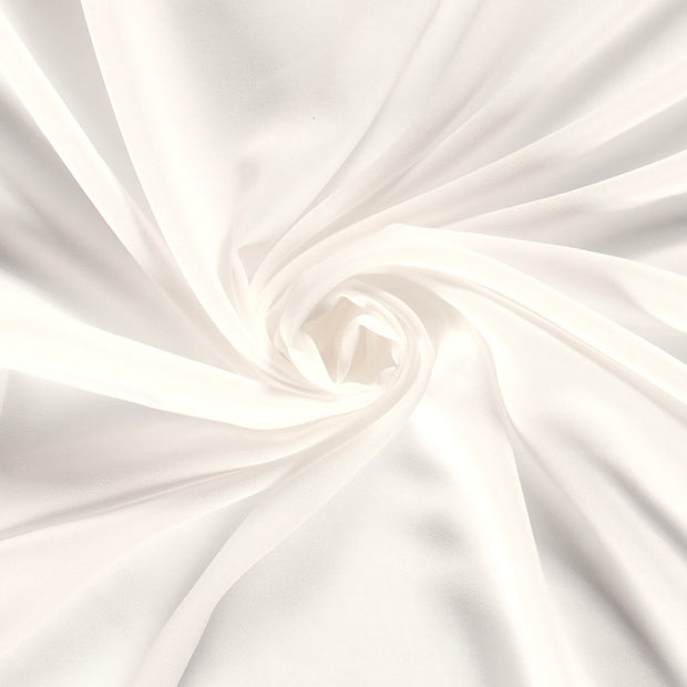 Crêpe Georgette tissu Unicolore Blanc cassé