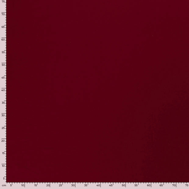 French Terry fabric Unicolour Bordeaux