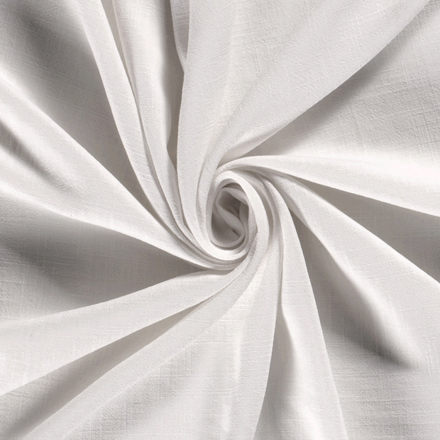 Woven Viscose Linen fabric Unicolour Optical White