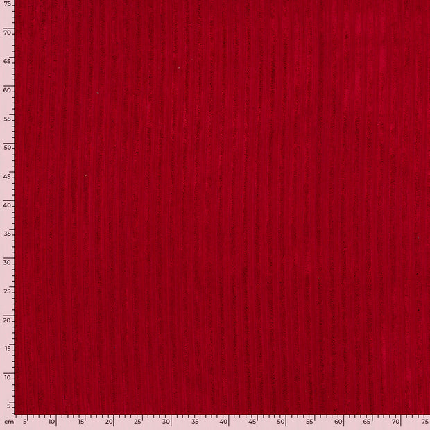 Corduroy 4.5w fabric Unicolour Dark Red