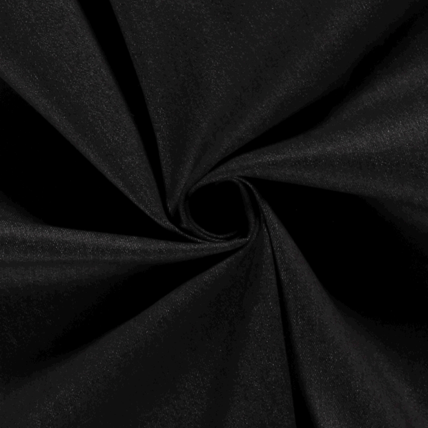 Denim Stretch tissu Unicolore Noir