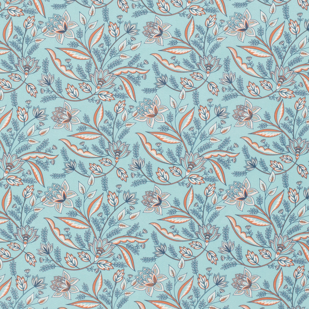 Cotton Poplin fabric Millefleurs Mint