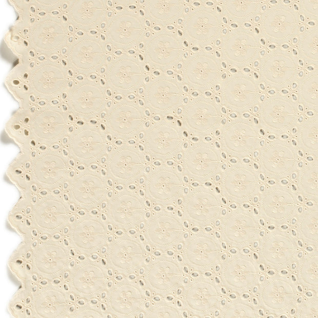Voile stof Abstract Beige