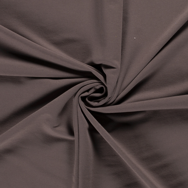 French Terry fabric Unicolour Taupe Grey