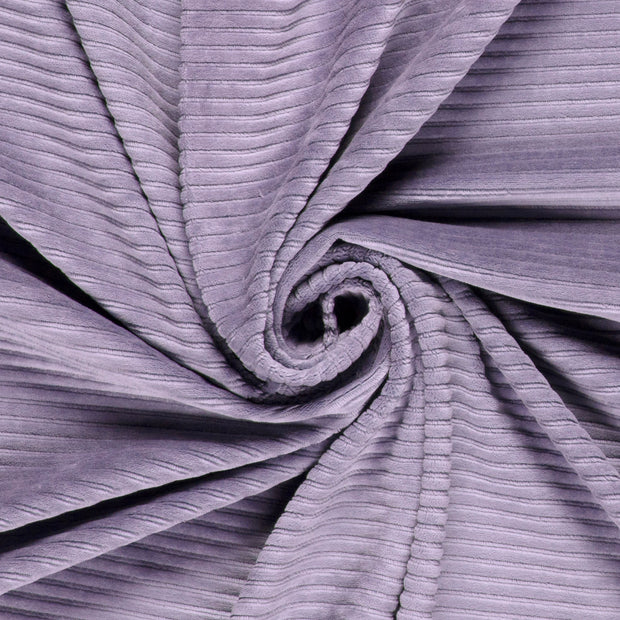 Nicky Velours Rib fabric Unicolour Lila