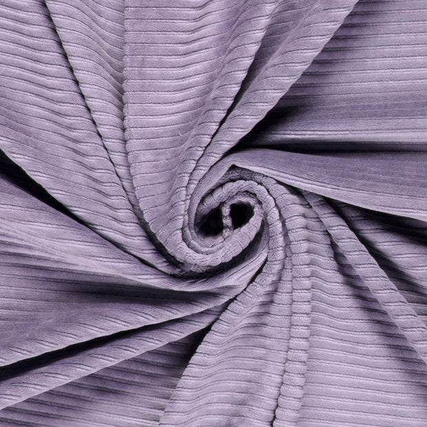 Nicky Velours Rib tissu Unicolore Lilas