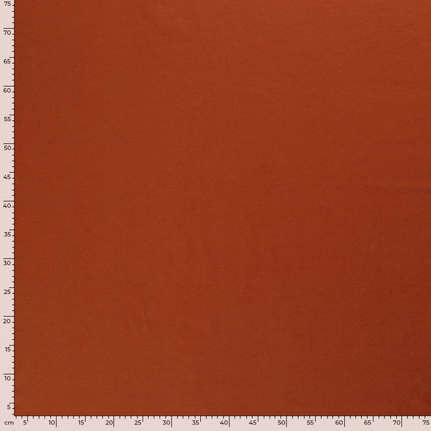 Jersey de Coton tissu Unicolore Brique
