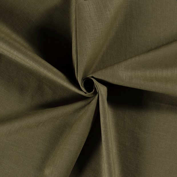 Ramie Linen fabric Khaki Green 