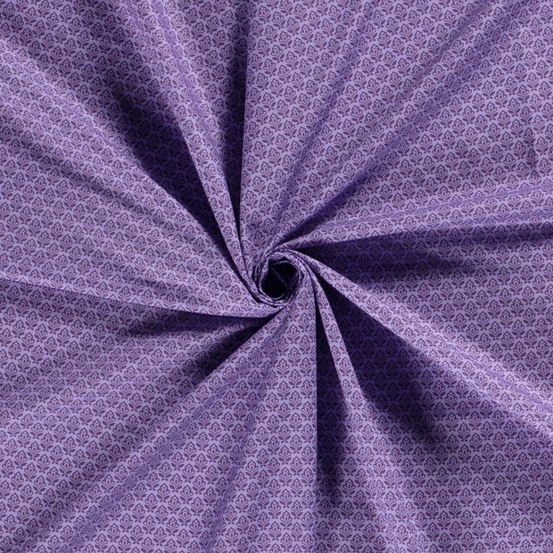 Cotton Poplin fabric Lila printed 