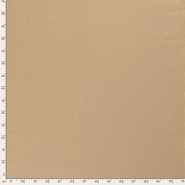 Rib Jersey tissu Unicolore Camel