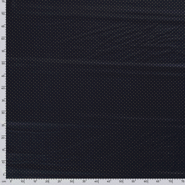 Cotton Poplin fabric Christmas balls Navy