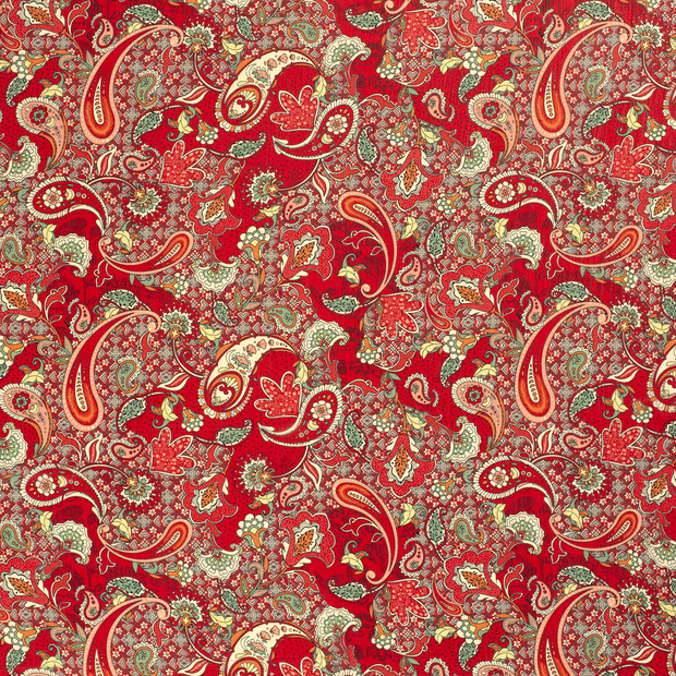 Chiffon fabric Red semi-transparent 