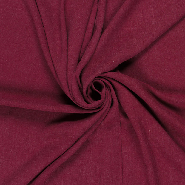 Woven Viscose Linen fabric Bordeaux slub 