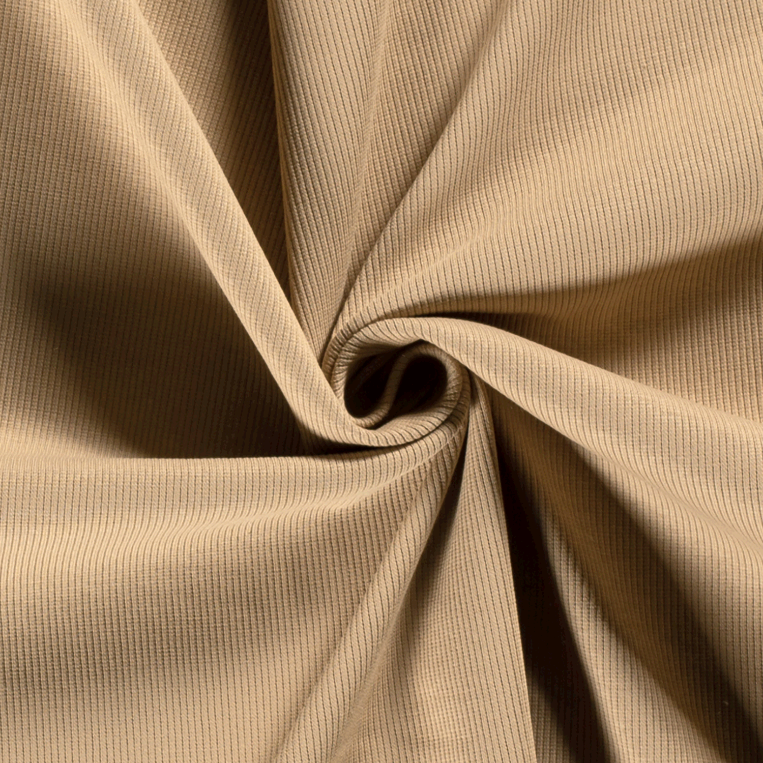Rib Jersey fabric Unicolour Camel | Wholesale fabrics | Nooteboom Textiles