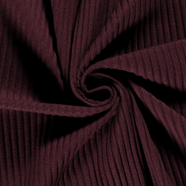 Rib Jersey tissu Unicolore Bordeaux