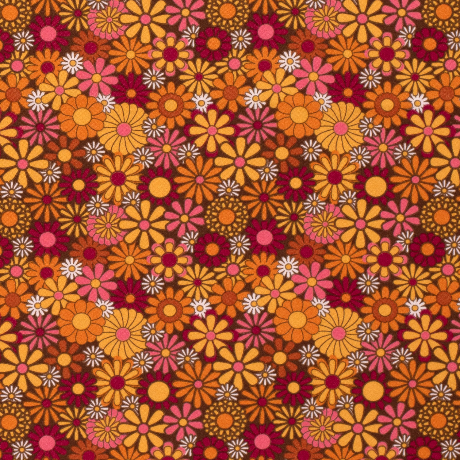 Burlington Stoff Blumen Orange Stoff Großhandel Nooteboom Textiles