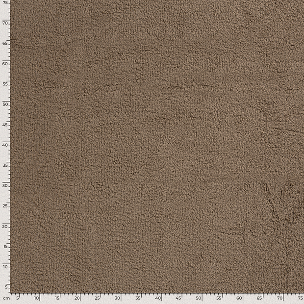 Sherpa Fleece fabric Unicolour Brown Taupe