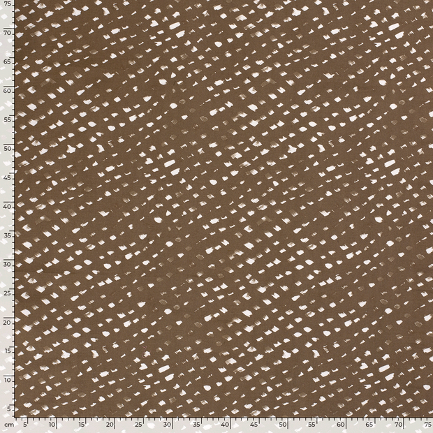 Bengaline fabric Spots Taupe Grey