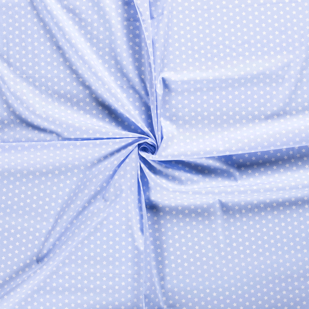 Cotton Poplin fabric Baby Blue printed 