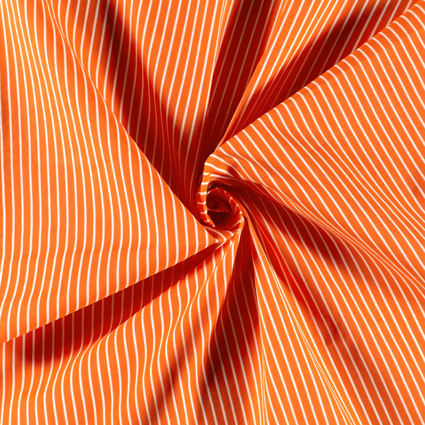 Baumwolle Popeline fabrik Orange bedruckt 