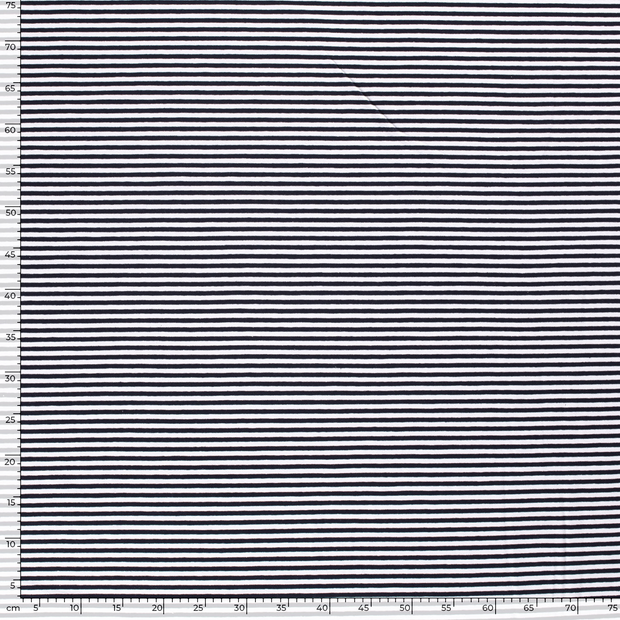 Cotton Jersey Yarn Dyed fabric Stripes Navy