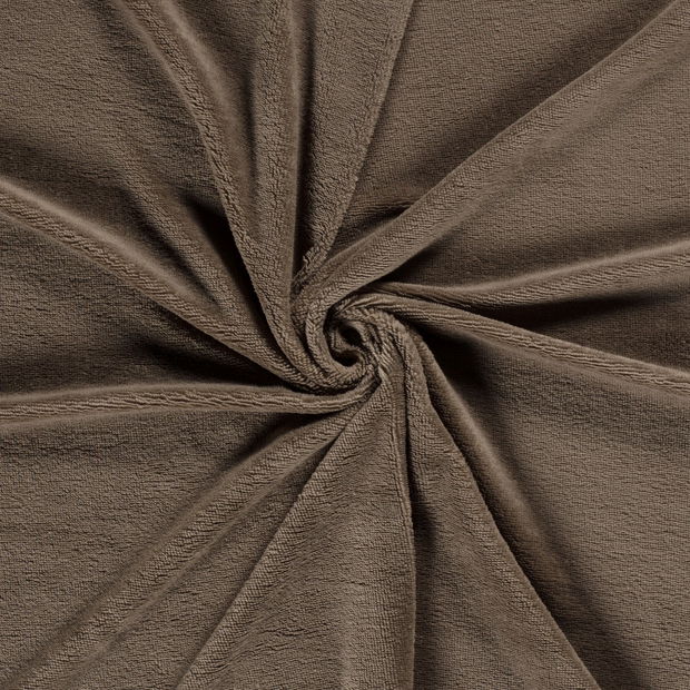 Bamboo Fleece fabric Brown Taupe 